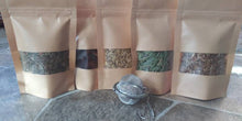 Load image into Gallery viewer, SALE! Tea Gift Set - Herbal Tea - Includes Metal Tea Infuser - Gift Idea - Tea Sampler - 8 Pieces
